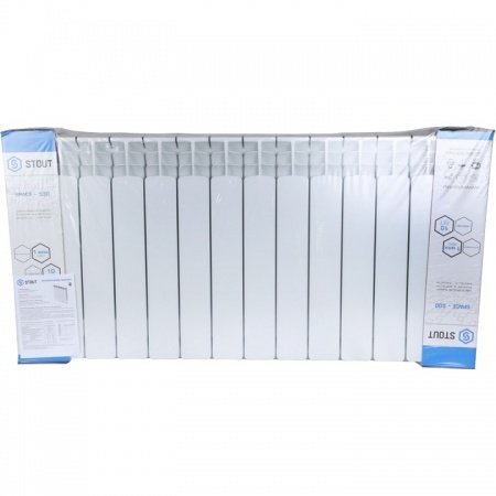 Биметаллический радиатор Stout Space 500 10 секций нижнее правое подключение