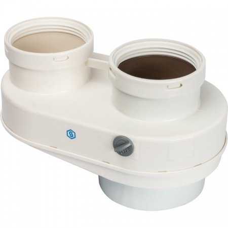 Элемент дымохода Stout DN 80/80 адаптер для подкл. разд. труб (совместимый Baxi ) PP-Ryton