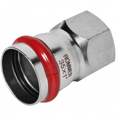 Переходник-ВР ROMMER 35х1 из нержавеющей стали прессовой