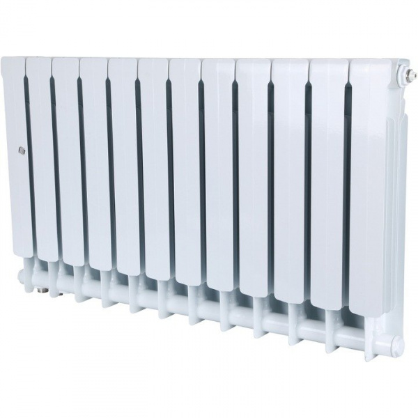Биметаллический радиатор Stout Space 500 12 секций нижнее правое подключение