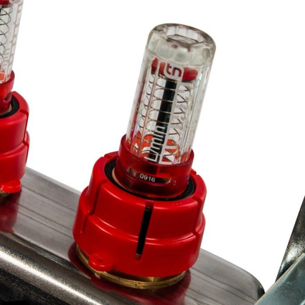 Коллектор Stout из нержавеющей стали в сборе с расходомерами 2 вых.