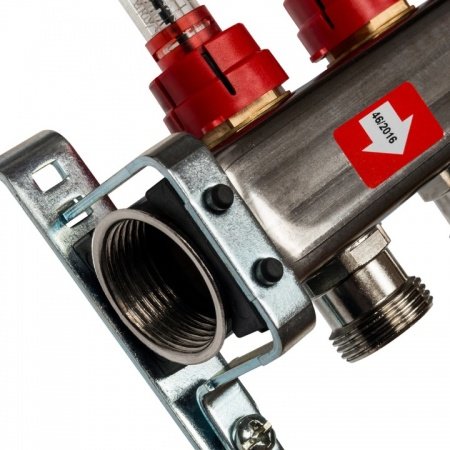 Коллектор Stout из нержавеющей стали с расходомерами 4 вых.