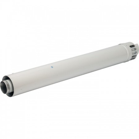 Элемент дымохода Stout DN60/100 фин.уч-ок 1000 мм для горизонт. прохода через стену с антиобмерз.оголовком