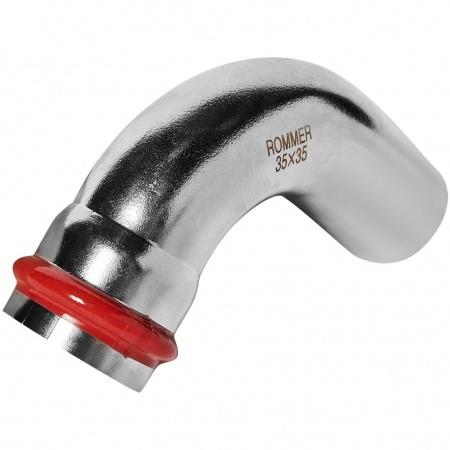 Угольник ROMMER однораструбный 90°-НПр, 35, из нержавеющей стали прессовой