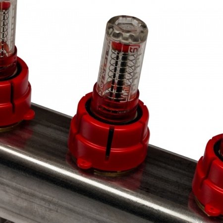 Коллектор Stout из нержавеющей стали с расходомерами 5 вых.